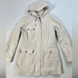 Kristen Blake Cream Colored Trench Coat with Quilted Lining Size M